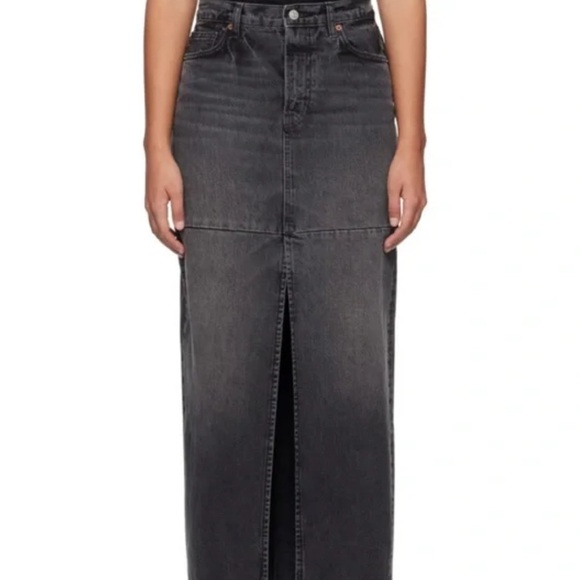 Reformation Tazz Paneled Organic Denim Skirt - Picture 2 of 10